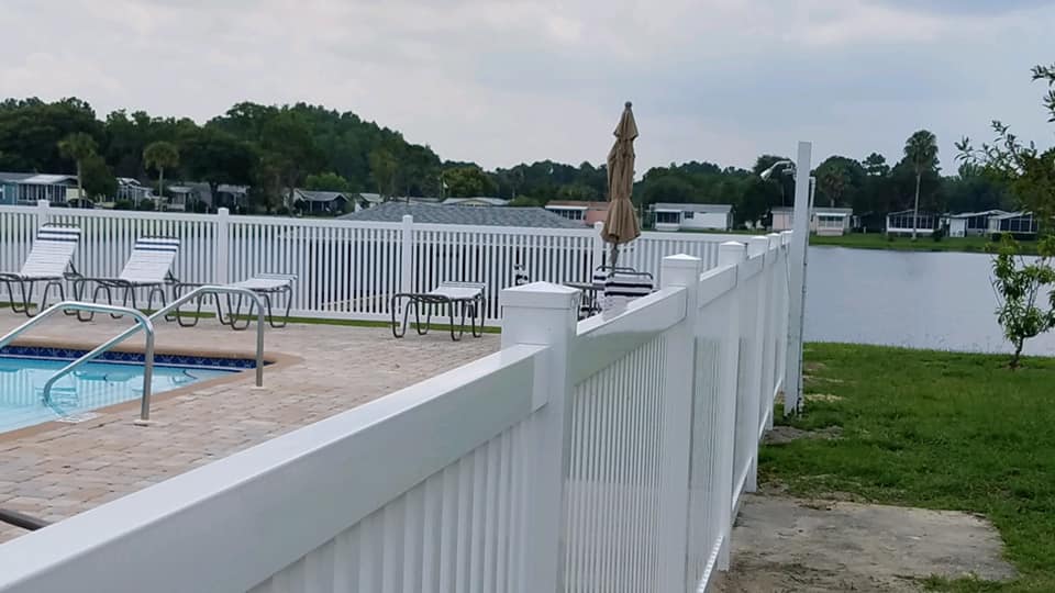 commercial vinyl pool fence